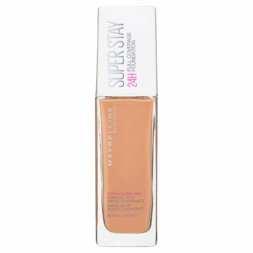 Base de Maquillaje Fluida Superstay Maybelline Full Coverage 58-true caramel (Reacondicionado A)