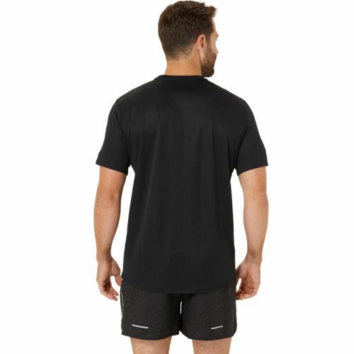 Camiseta de Manga Corta Hombre Asics Fujitrail Logo Ss Top Negro