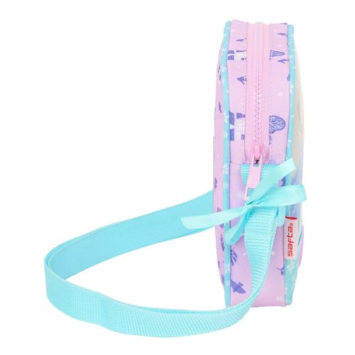 Bolso Bandolera Frozen Cool days Violeta Azul cielo 16 x 18 x 4 cm