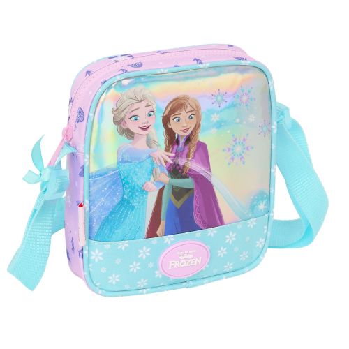 Bolso Bandolera Frozen Cool days Violeta Azul cielo 16 x 18 x 4 cm