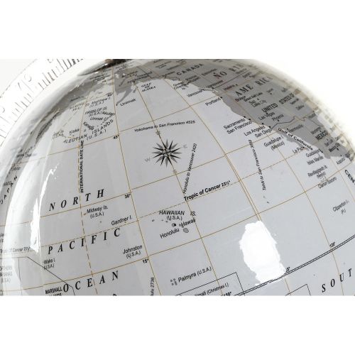 Globo Terraqueo DKD Home Decor Blanco Metal Plástico 27 x 25 x 61 cm