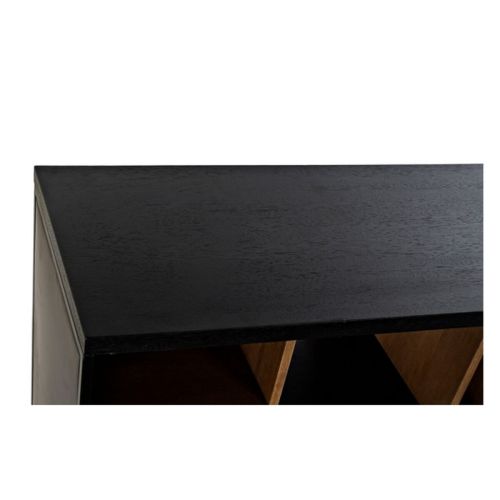 Aparador DKD Home Decor Alvin Negro Natural Hierro Fresno 160 x 40 x 75 cm