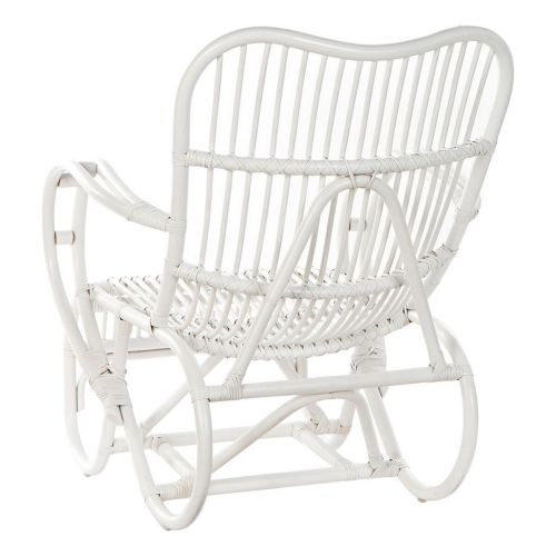 Sillón DKD Home Decor 75 x 85 x 85 cm Blanco Ratán