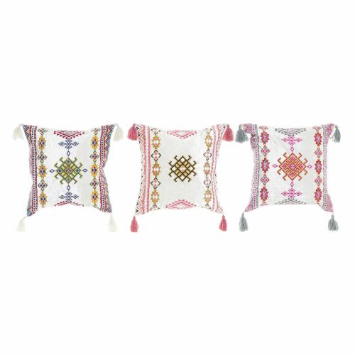 Cojín DKD Home Decor 8424001817528 Multicolor Árabe 40 x 10 x 40 cm Flecos (3 Piezas)