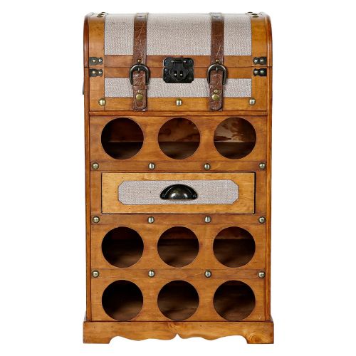 Botellero DKD Home Decor Natural Beige 40 x 35 x 71 cm Álamo