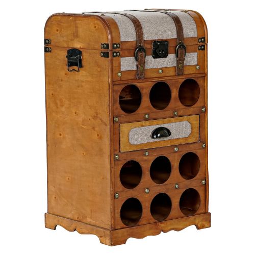 Botellero DKD Home Decor Natural Beige 40 x 35 x 71 cm Álamo