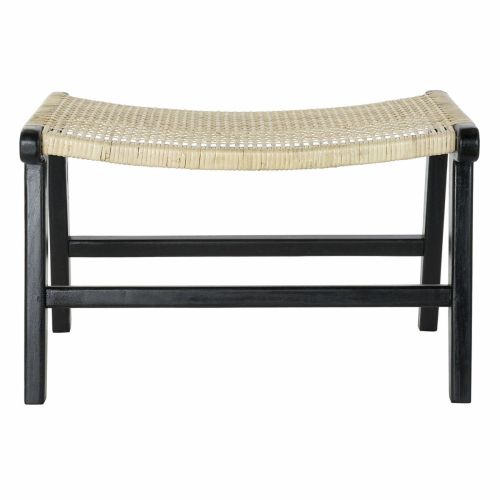 Banqueta DKD Home Decor 8424001823192 65 x 47 x 40 cm Natural Teca Negro