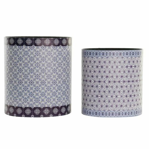 Set de cubos DKD Home Decor Azul Madera (31,5 x 23 x 35,3 cm)