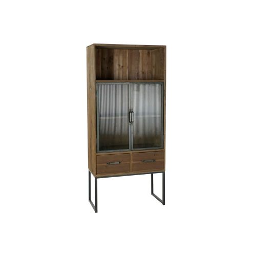 Armario DKD Home Decor Negro Madera Metal Cristal (70 x 34.5 x 160 cm)