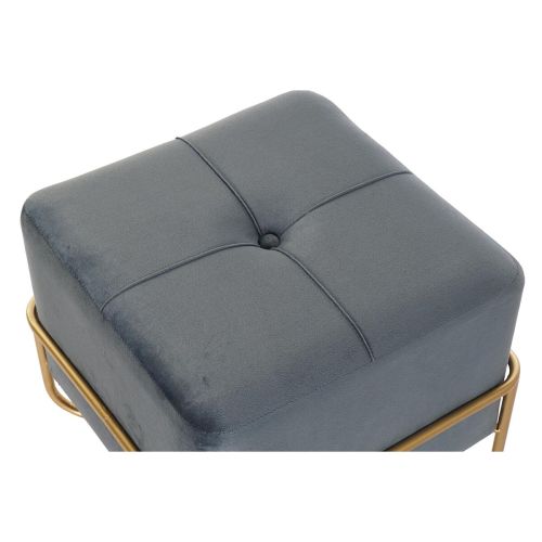 Banqueta DKD Home Decor 8424001850921 Azul Multicolor Dorado Espuma Metal Madera MDF 42 x 42 x 38 cm