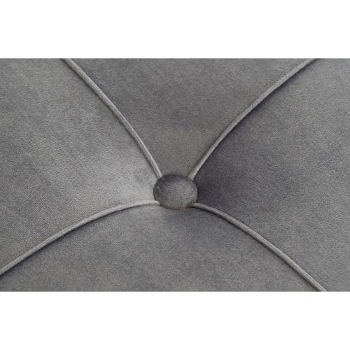 Banqueta DKD Home Decor   Espuma Gris Dorado Metal Poliéster Terciopelo Madera MDF (80 x 80 x 47 cm)