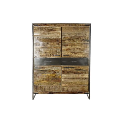 Armario DKD Home Decor 8424001857029 120 x 41 x 161 cm Natural Negro Acero Madera de mango