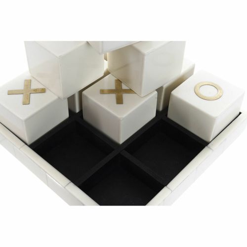 Juego Tres en Raya DKD Home Decor Dorado Marfil (21 x 21 x 6 cm)