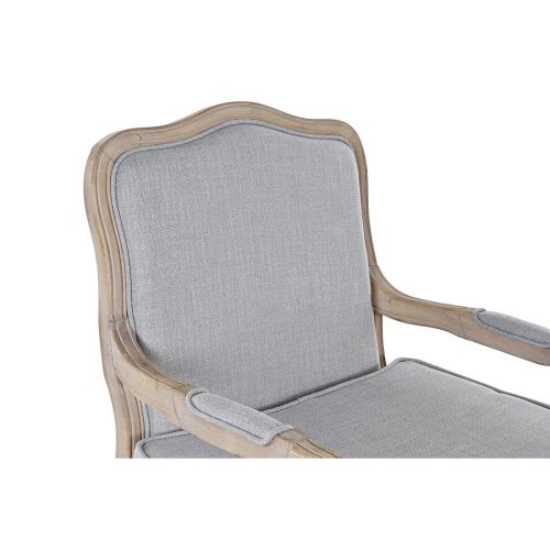 Sillón DKD Home Decor 66 x 66 x 94 cm Natural Madera Gris claro