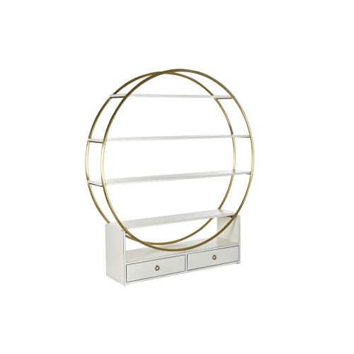 Estantería DKD Home Decor 160 x 35 x 180 cm Dorado Metal Blanco Álamo