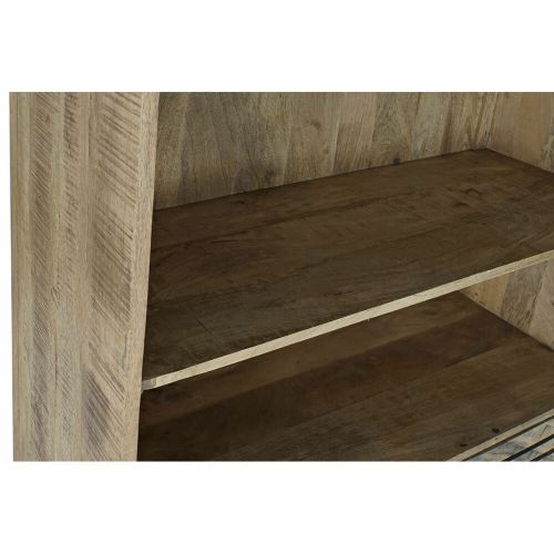 Estantería DKD Home Decor Negro Metal Marrón oscuro Madera de mango 100 x 40 x 180 cm