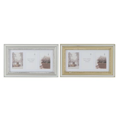 Marco de Fotos DKD Home Decor Luxury Dorado Plateado Cristal Poliestireno Tradicional 46,5 x 2 x 28,5 cm (2 Unidades)