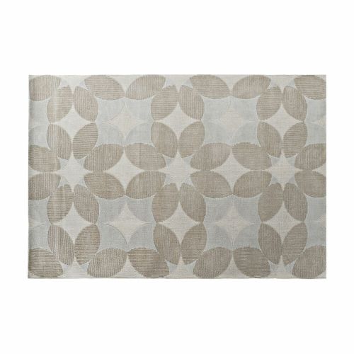 Alfombra DKD Home Decor Beige Poliéster Círculos (160 x 230 x 0.9 cm)