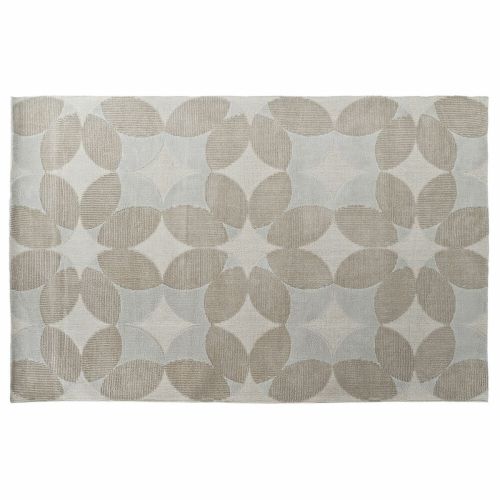 Alfombra DKD Home Decor Beige Poliéster Círculos (200 x 290 x 0.9 cm)