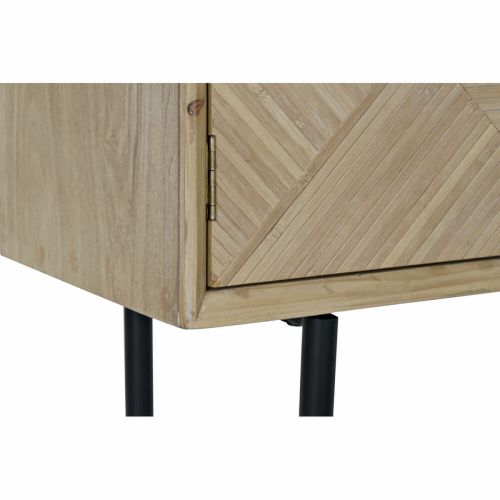 Aparador DKD Home Decor Abeto Natural Negro Metal MDF (120 x 35 x 86 cm)