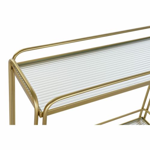 Mueble Camarera DKD Home Decor Dorado Metal Cristal 80 x 28 x 81 cm