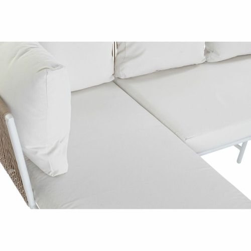 Sofá de Jardín DKD Home Decor Beige Aluminio Cuerda 196 x 75 x 68,5 cm