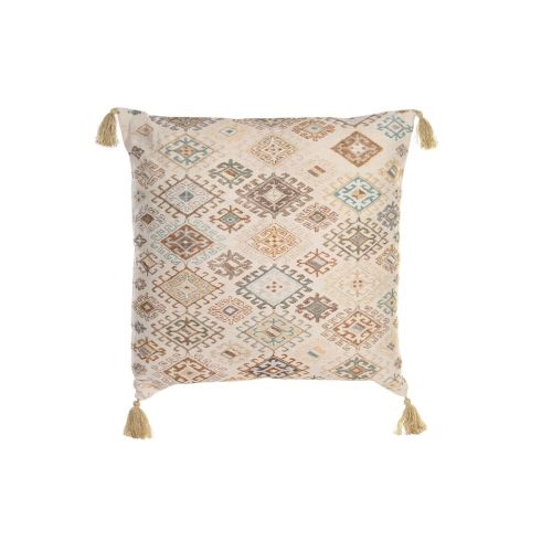 Cojín DKD Home Decor Beige Rombos 60 x 20 x 60 cm