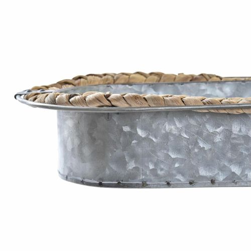 Centro de Mesa DKD Home Decor Gris Marrón Hierro Fibra (51 x 26 x 7 cm)