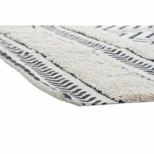 Alfombra DKD Home Decor Negro Zig-zag Blanco (120 x 180 x 0,7 cm)