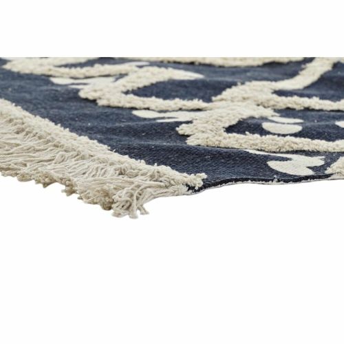 Alfombra DKD Home Decor Beige Azul marino (160 x 230 x 1 cm)