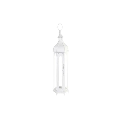 Farol DKD Home Decor Cristal Metal Blanco (20 x 17 x 55 cm)