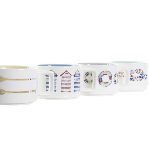 Taza DKD Home Decor Azul Multicolor Metal Dolomita 260 ml