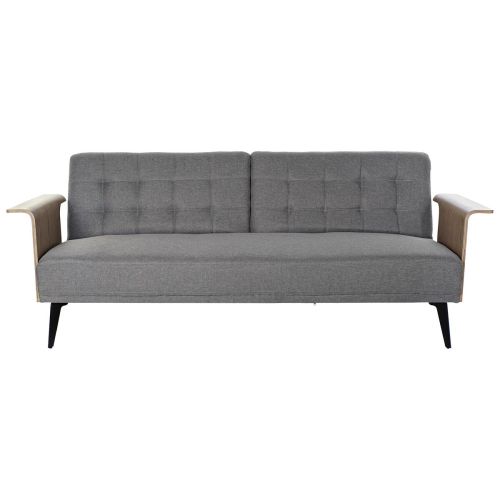 Sofá Cama DKD Home Decor Marrón Gris Metal Urbano 203 x 87 x 81 cm