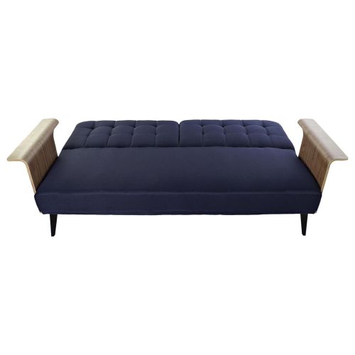 Sofá Cama DKD Home Decor Azul Marrón Negro Metal Moderno Urbano 203 x 87 x 81 cm