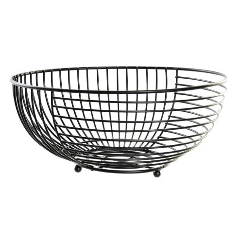 Frutero DKD Home Decor Negro Metal 28 x 28 x 12 cm