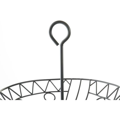 Frutero DKD Home Decor Negro Metal Geométrico 28 x 28 x 58 cm