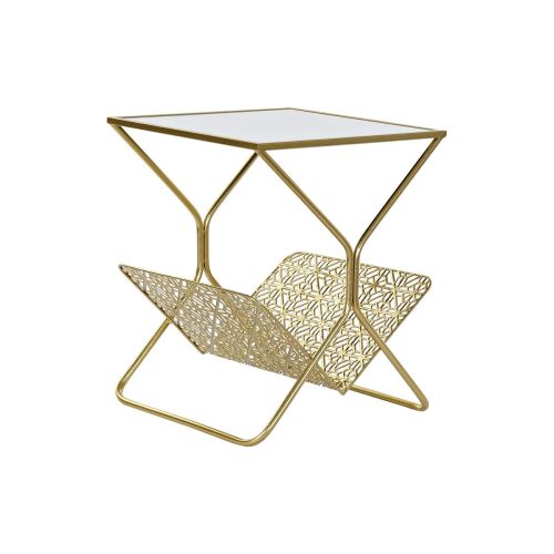 Revistero DKD Home Decor Dorado Metal Espejo 45 x 45 x 55 cm