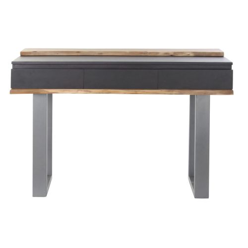 Consola DKD Home Decor 115 x 40 x 80 cm Negro Madera Marrón Gris oscuro Madera de mango