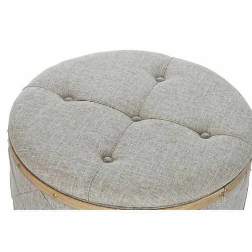 Banco baúl DKD Home Decor Beige Madera Metal 30 x 40 cm 80 x 80 x 43 cm