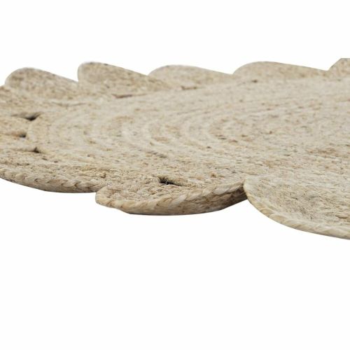 Alfombra DKD Home Decor 200 x 200 x 1 cm Natural Marrón Poliéster Jute