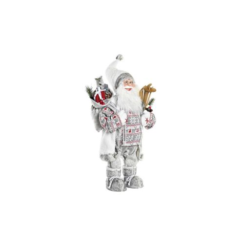 Adorno Navideño DKD Home Decor Blanco Rojo Gris Papá Noel 32 x 20 x 64 cm