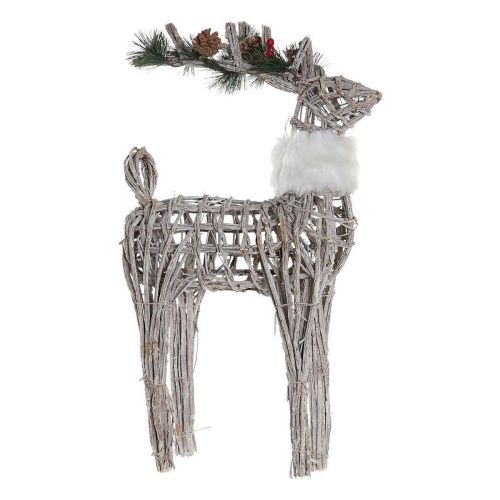 Adorno Navideño DKD Home Decor Blanco Reno 33 x 14 x 60 cm