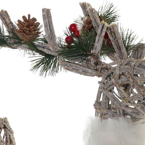 Adorno Navideño DKD Home Decor Blanco Reno 33 x 14 x 60 cm