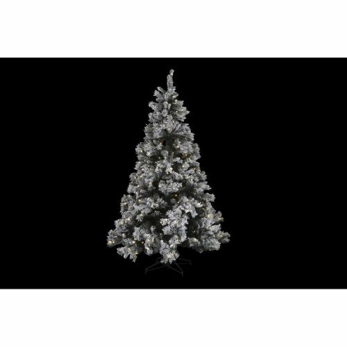 Árbol de Navidad DKD Home Decor Blanco Verde Metal Polietileno Nevado 130 x 130 x 218 cm