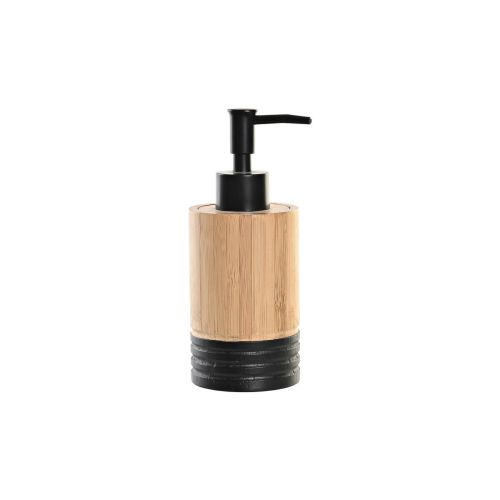 Dispensador de Jabón DKD Home Decor Negro Natural Bambú Polipropileno