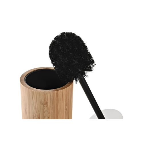 Escobilla para el Baño DKD Home Decor Negro Natural Bambú 10 x 10 x 36,8 cm