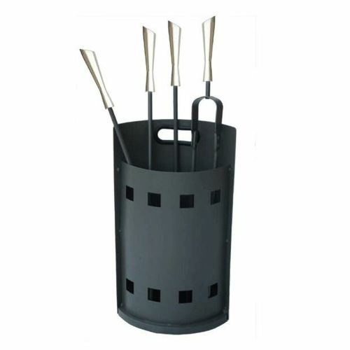 Utensilios para Chimenea DKD Home Decor Acero Inoxidable Acero (4 Piezas)