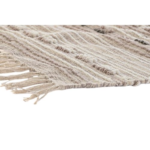 Alfombra DKD Home Decor Flecos Boho Poliéster Algodón (120 x 180 cm)