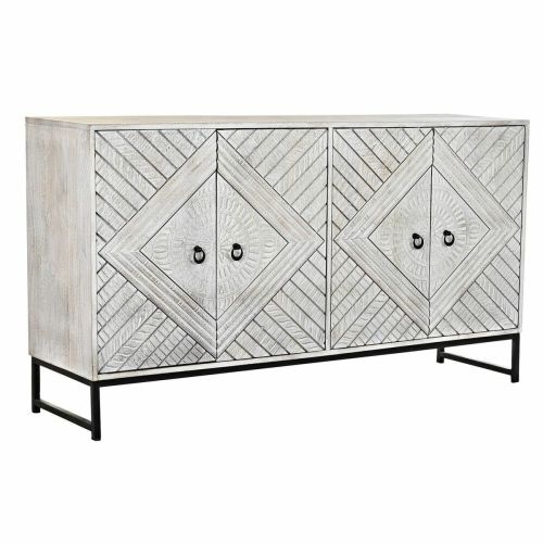 Aparador DKD Home Decor Blanco Metal Madera de mango 155 x 40 x 85 cm