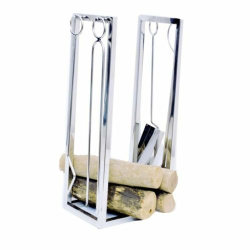 Soporte para Leña DKD Home Decor Acero Inoxidable (30 x 20 x 60 cm)